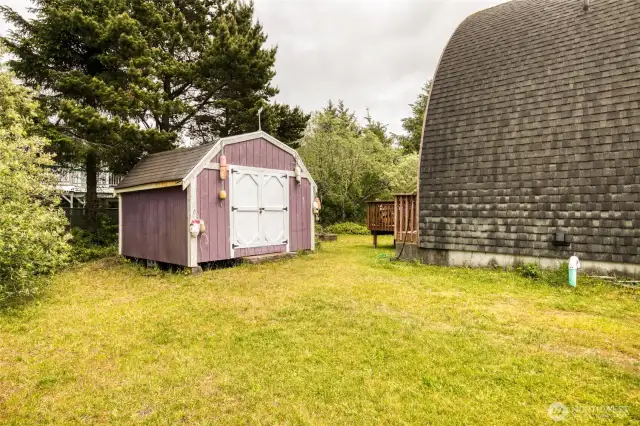 Shed for outdoor equipment
