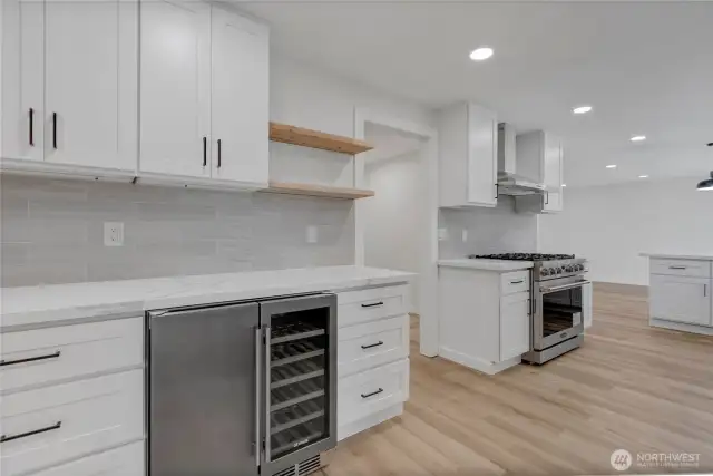 Entertain with ease at your new coffee, wine and beverage station