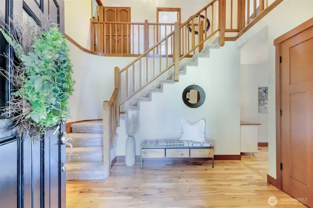 Large two story open foyer.
