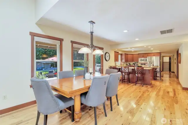 Dining area, right off kitchen. Perfect entertaining space.