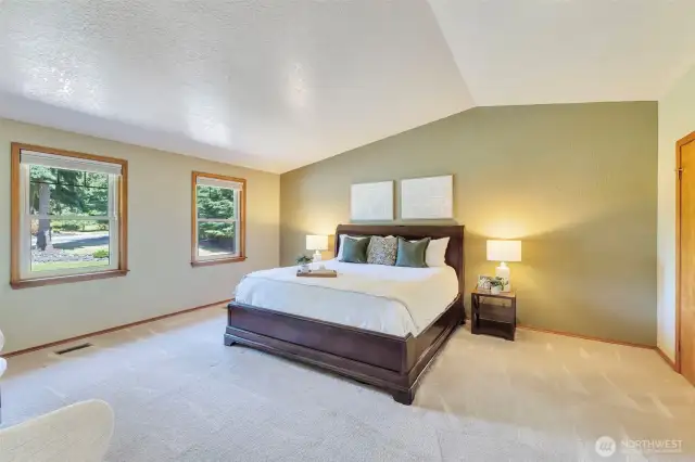 Primary bedroom. Plenty of room for additional furniture or expand the walk-in-closet.