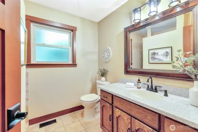 1st floor bathroom with walk-in-shower.