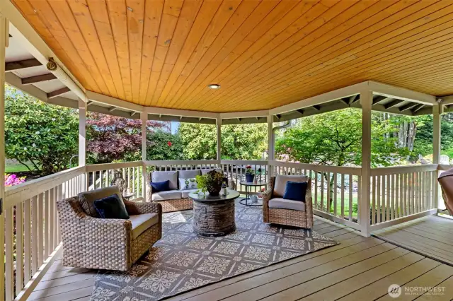 My favorite spot... the covered side porch, just off the dining room.