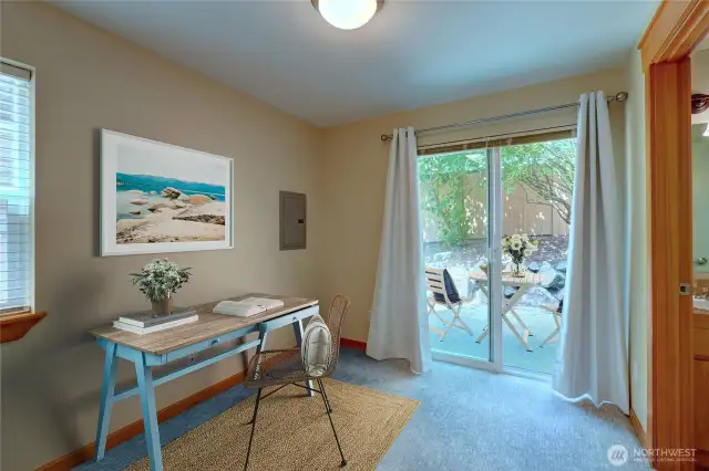 Ground Floor Bedroom or Office with Patio Access