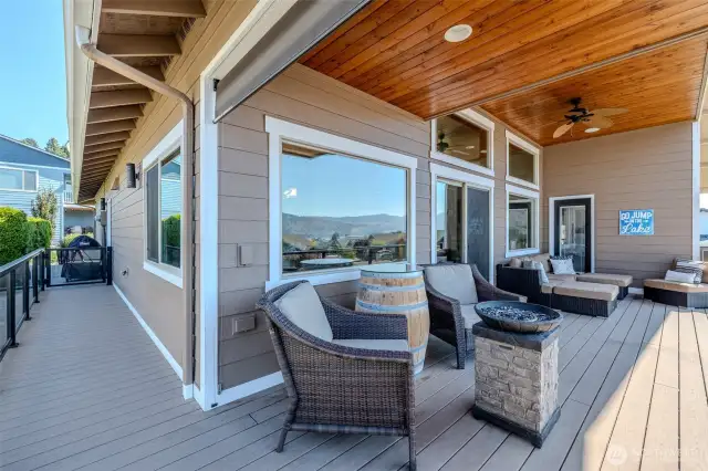 Large deck off the primary and living room. Amazing space with gorgeous views!