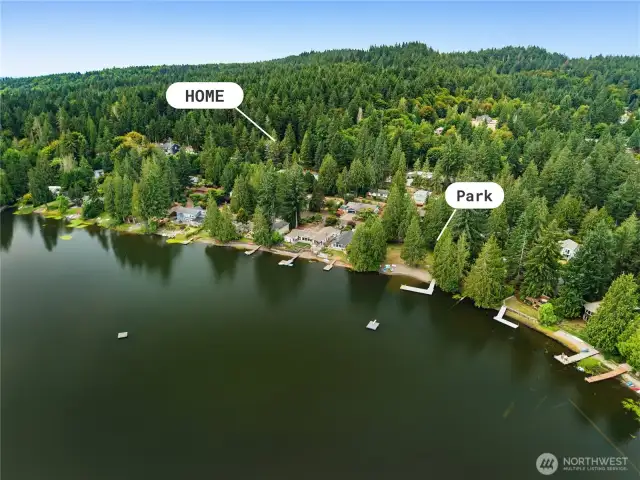 Only a short distance from the best private lake in town!