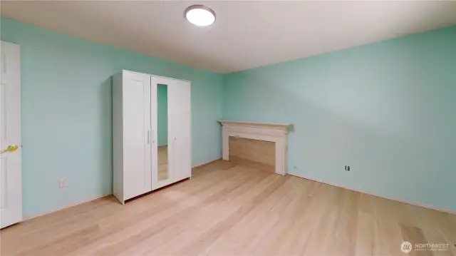 Bedroom #2 located on main floor with front view.