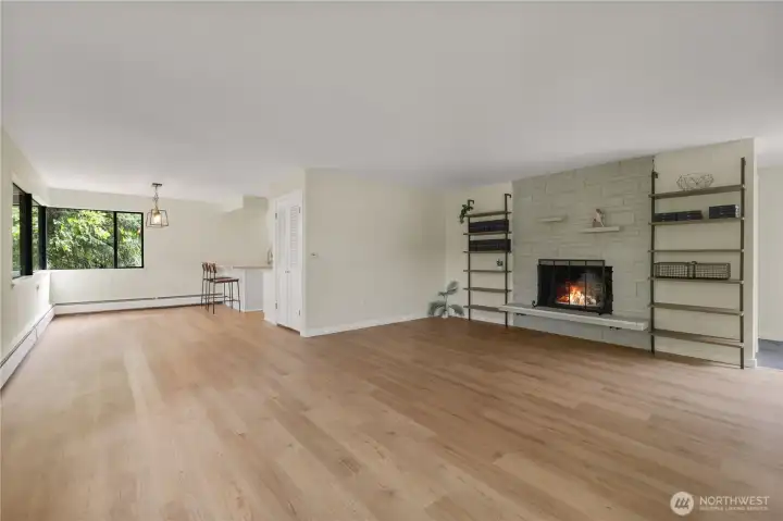 Upper Living room with fireplace