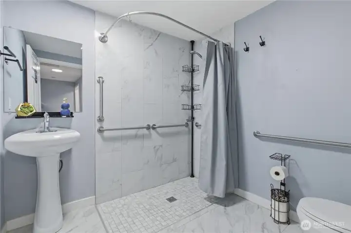 2nd roll in shower with grab bars