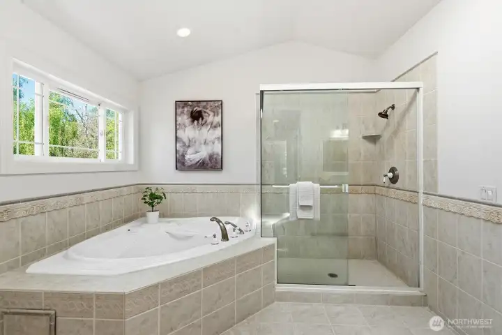 Beautiful spa-inspired primary bathroom.