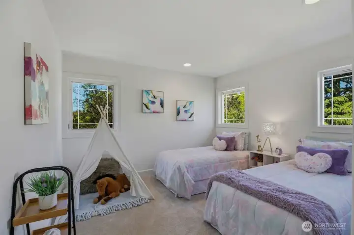 One of four bedrooms