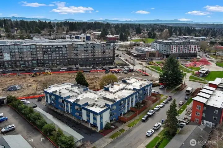 In the upper right corner of this photo is the Renton Public Library and Safeway.