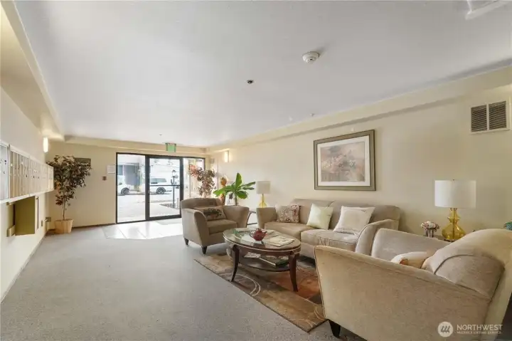 Secure lobby enterance.