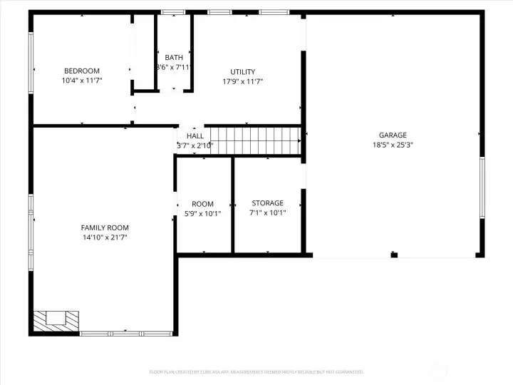 Room layout and approximate dimensions