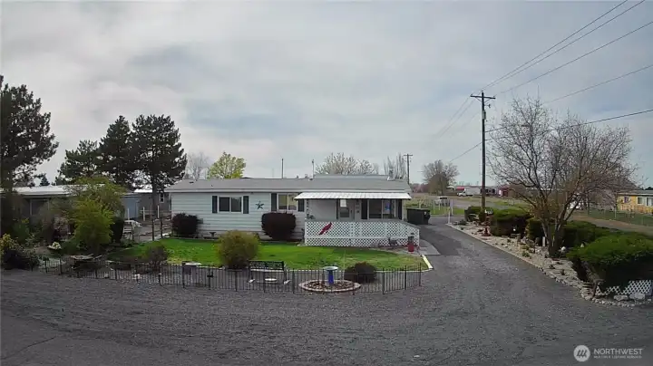 Front of Property. Faces East. Imagine the beautiful sunrises.