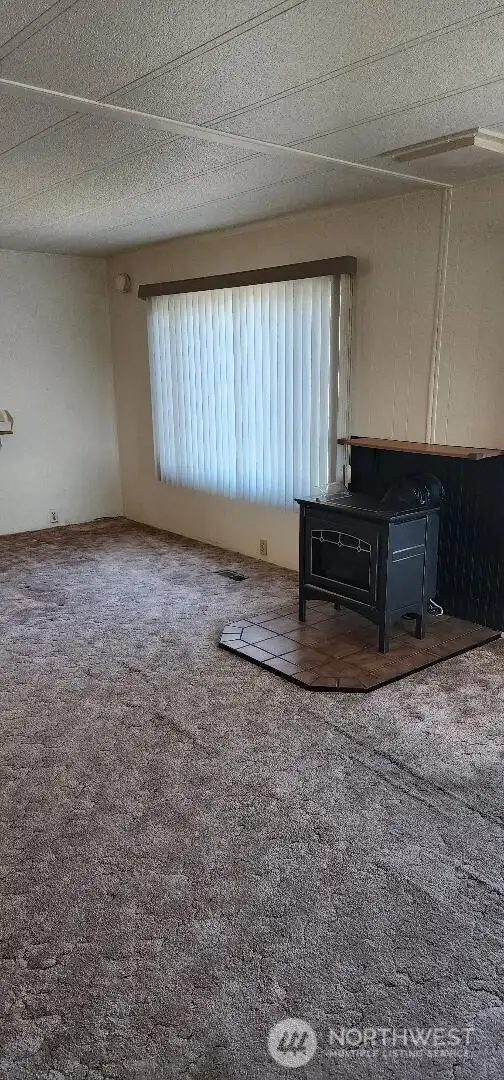 front room with gas fireplace
