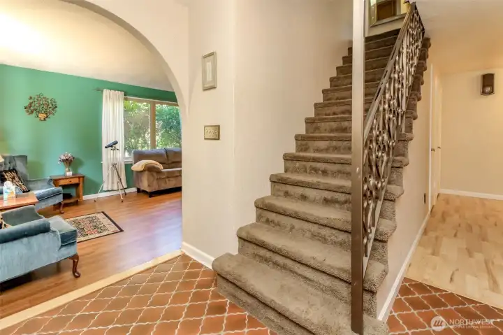 Main Entry to upstairs and Living Room