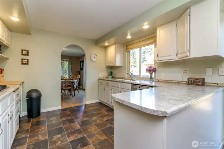 Kitchen looking into Dining Room