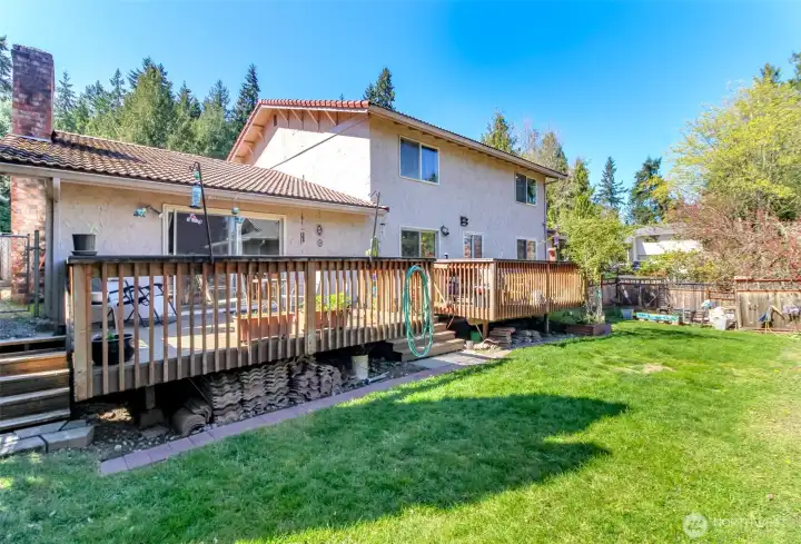 Rear yard deck