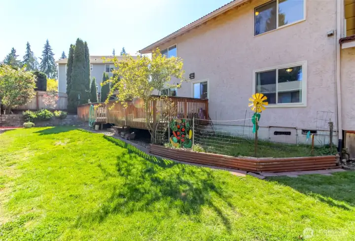 Rear yard garden space