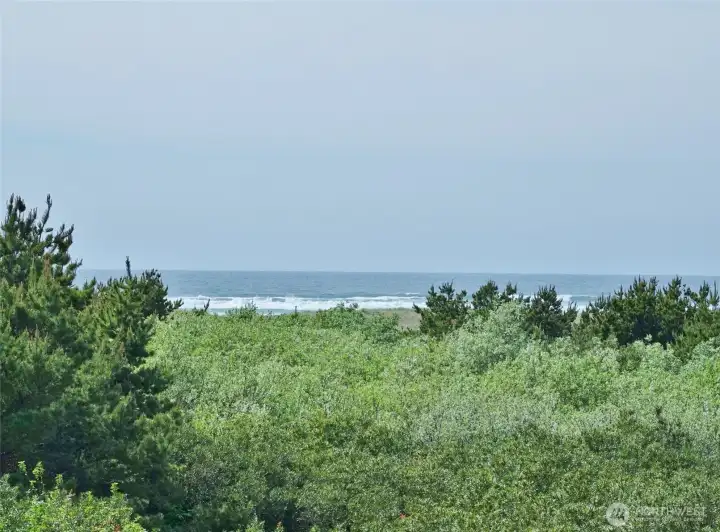 Close-up view of the Ocean.