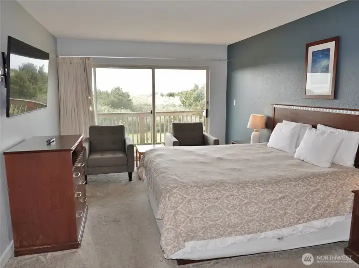 Studio unit w/ king-sized bed.
