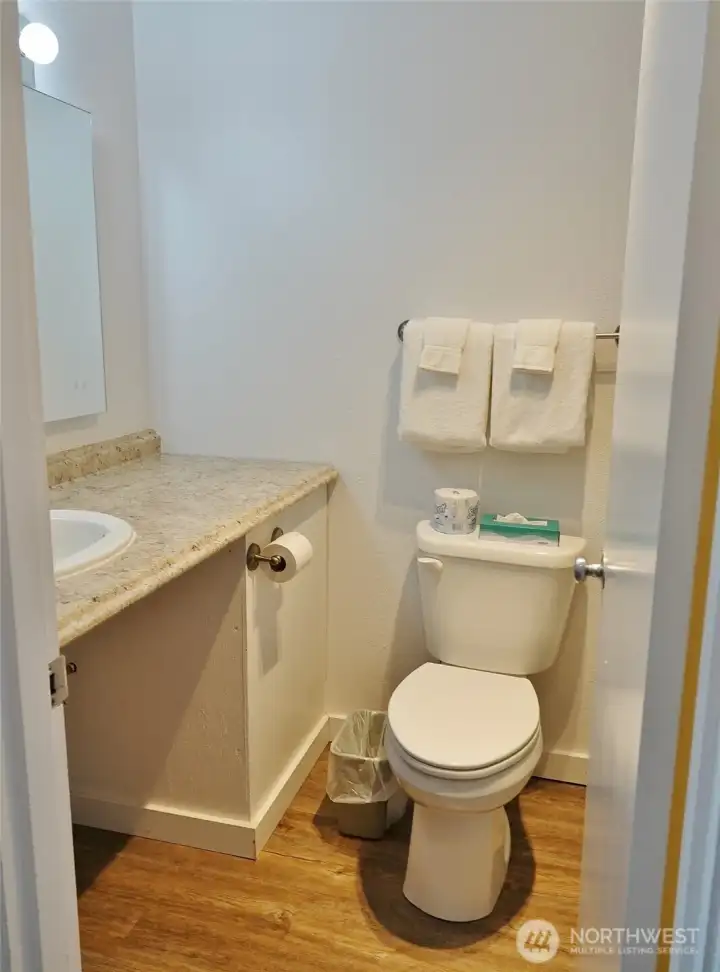Entry & Breakfast Area.  (Owner's locked closet is on the right. Bathroom is on the left.)  Owner's Locked Closet is to the right. Bathroom is to the left.