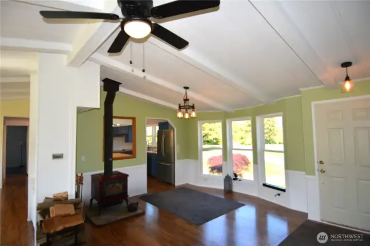 Wood fireplace