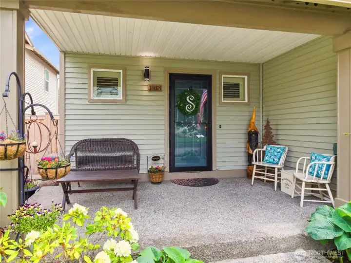 With room for seating and a comfortable, inviting feel, the front porch is the kind of space you’ll naturally find yourself using every day. With room for seating and a comfortable, inviting feel, the front porch is the kind of space you’ll naturally find yourself using every day.