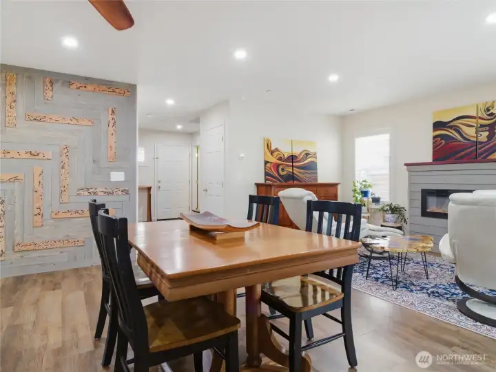 The dining area offers great everyday functionality with plenty of room to gather while staying connected to the kitchen and living spaces. The dining area offers great everyday functionality with plenty of room to gather while staying connected to the kitchen and living spaces.