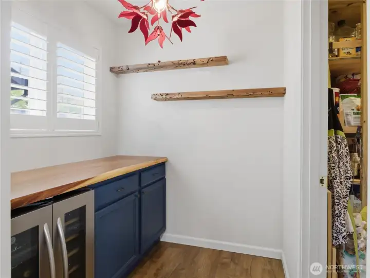 Thoughtful built-ins and additional prep/storage space make this butler’s pantry a practical extension of the kitchen. Thoughtful built-ins and additional prep/storage space make this butler’s pantry a practical extension of the kitchen.