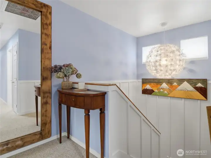 Upstairs, the open landing creates separation between bedrooms while adding flexibility and extra usable space. Upstairs, the open landing creates separation between bedrooms while adding flexibility and extra usable space.
