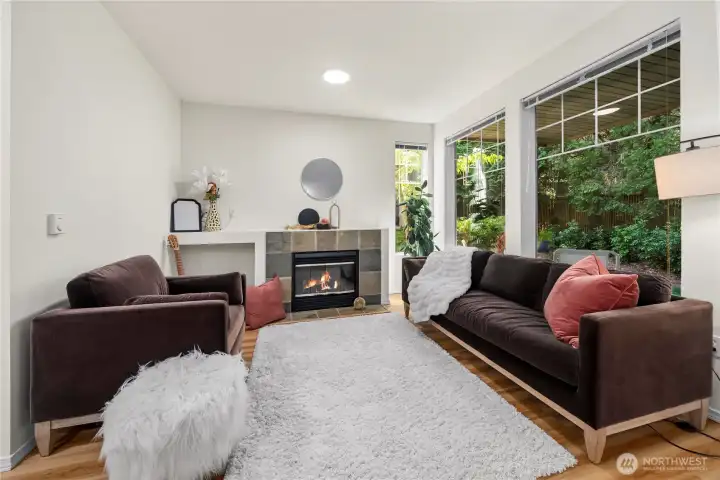 Cozy fireplace for winter nights