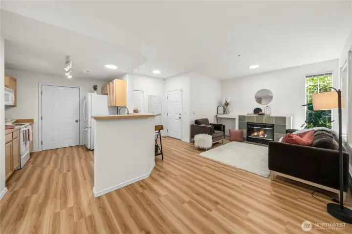 New Luxury Vinyl Plank flooring throughout