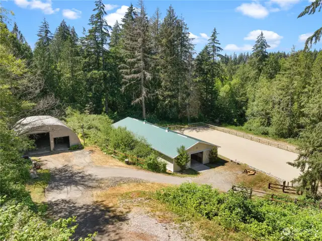 Quoset, barn, and arena