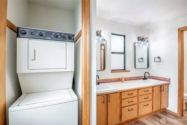 Primary bath with laundry