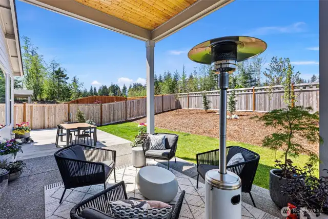 12' Covered Patio w/ Wood Accent Ceiling