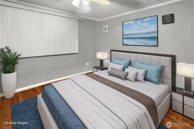 Virtually Staged Bedroom