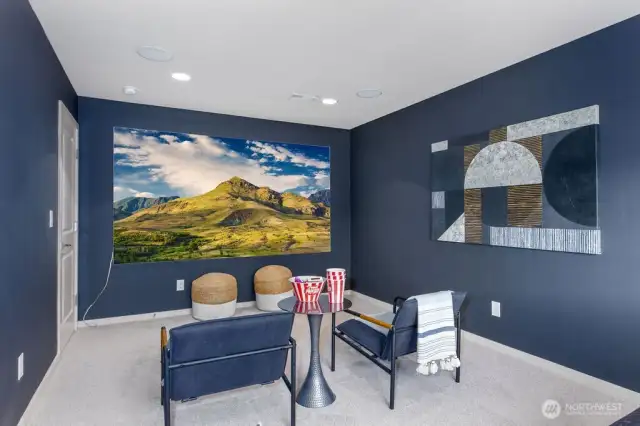 4th of 4 bedrooms set as theatre