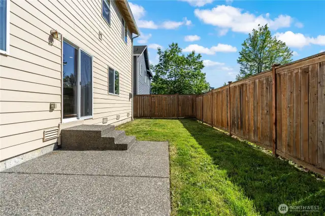 Extend your living space outdoors to the patio & fully-fenced back yard! Enjoy low-maintenance landscaping and gated side yard.