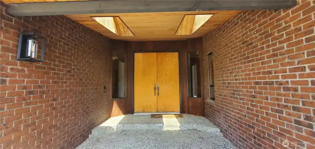Grand double door entry.