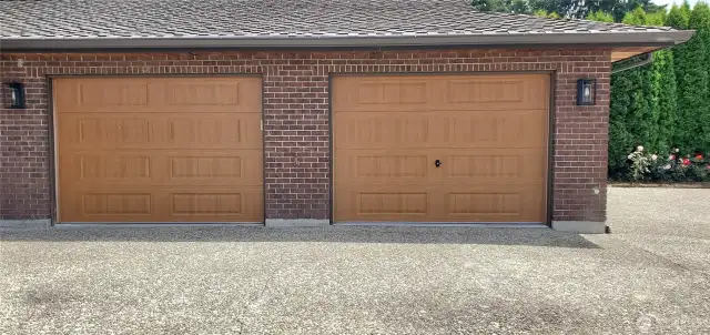 Oversized 2 car garage.