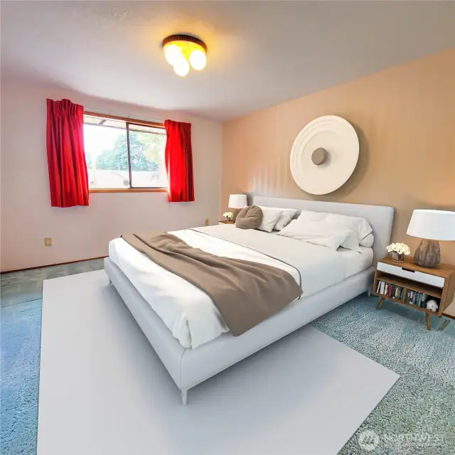 2nd bedroom. Virtual staged.