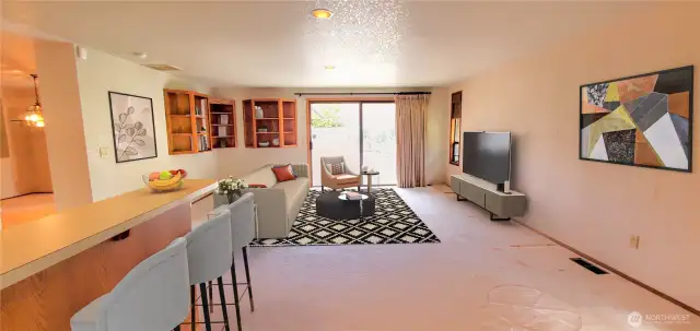 2nd Family-rec room. Virtual staged.