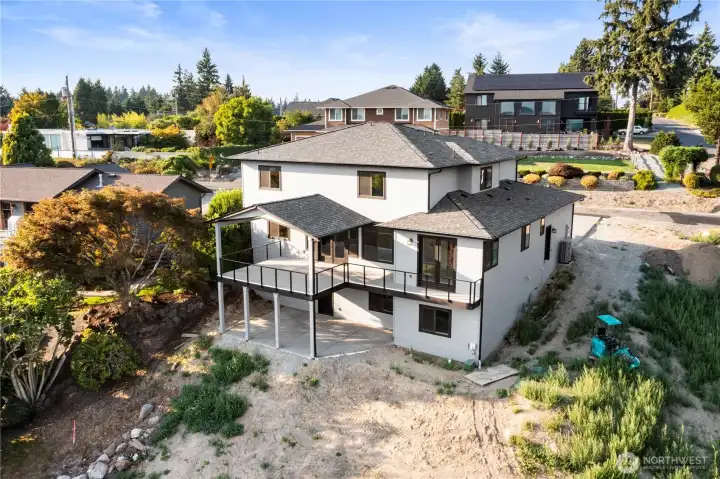 Upper deck and lower patio add 850 +/- square feet of outdoor entertaining space!