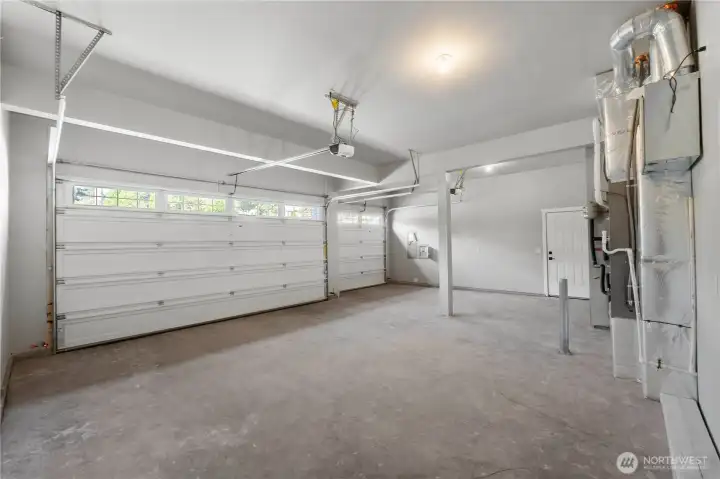 3 car 620 square foot garage with insulated garage doors and keyless entry.