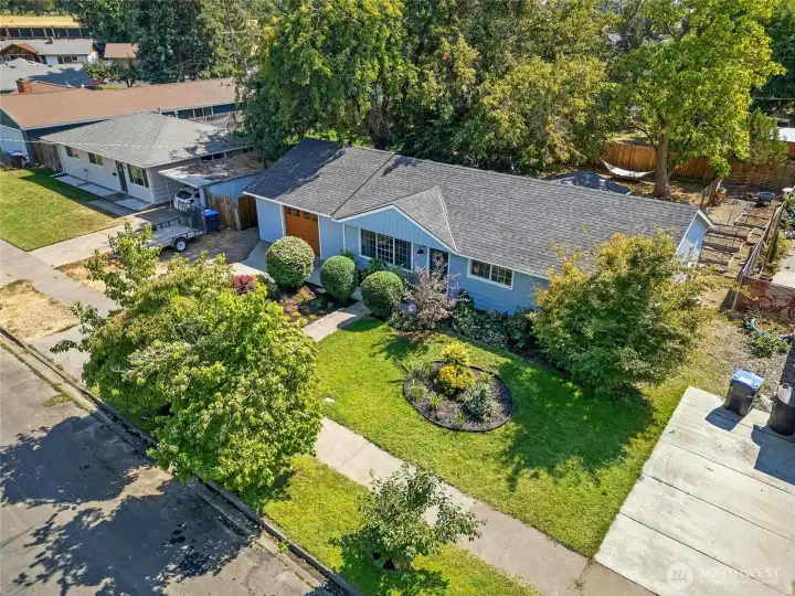 Aerial view of home