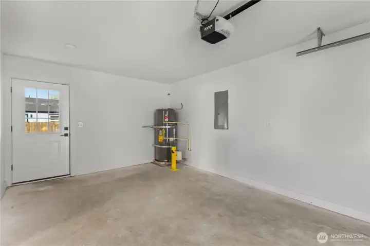 One car garage complete with EV charger