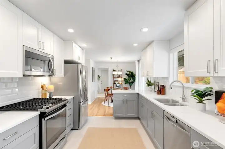 Wonderful remodeled chef's kitchen