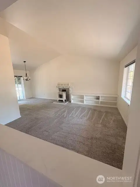 Living room view from front entry